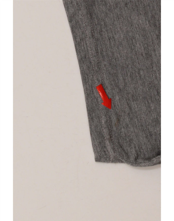 Camiseta gráfica masculina Levi's Top grande algodão manchado cinza