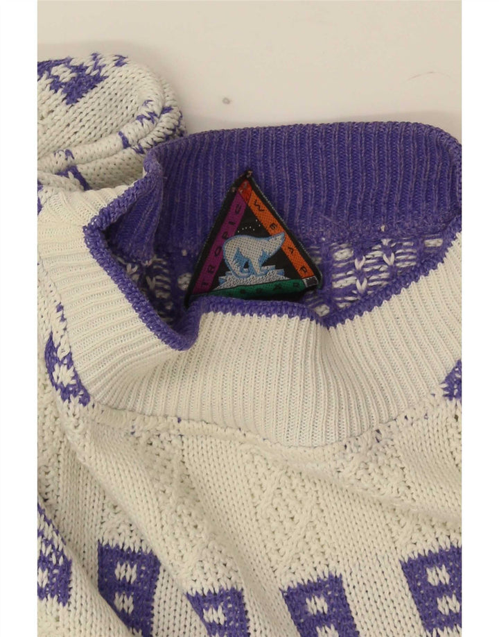 Suéter masculino Eisbar com gola redonda XL branco geométrico