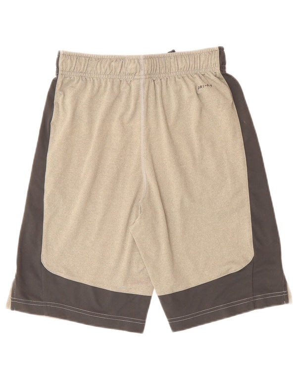 Shorts esportivos NIKE para meninos Dri Fit 12-13 anos grande cinza colorblock