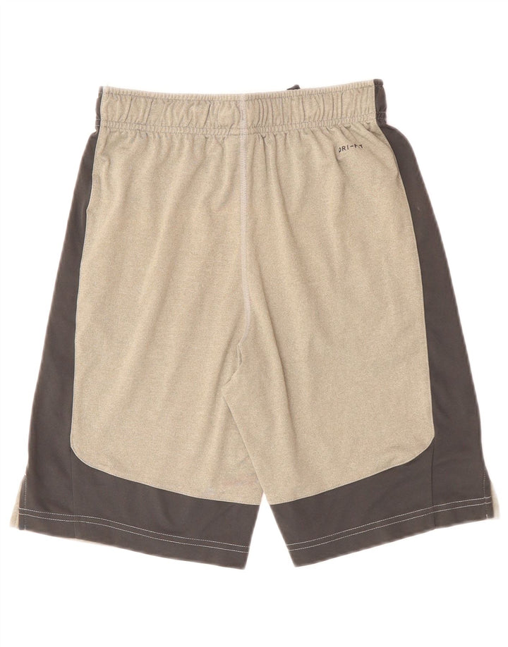 Shorts esportivos NIKE para meninos Dri Fit 12-13 anos grande cinza colorblock