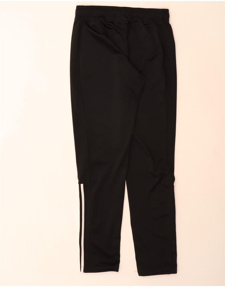 Calças de treino masculinas Adidas UK 38/40 poliéster preto médio