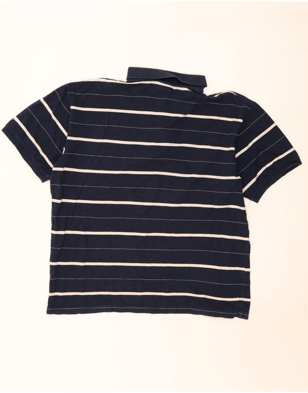 Camisa polo masculina Champion 3XL algodão listrado azul marinho