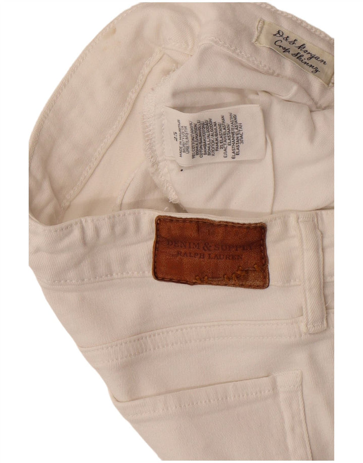 Ralph Lauren Jeans Slim Feminino W25 L25 Algodão Branco
