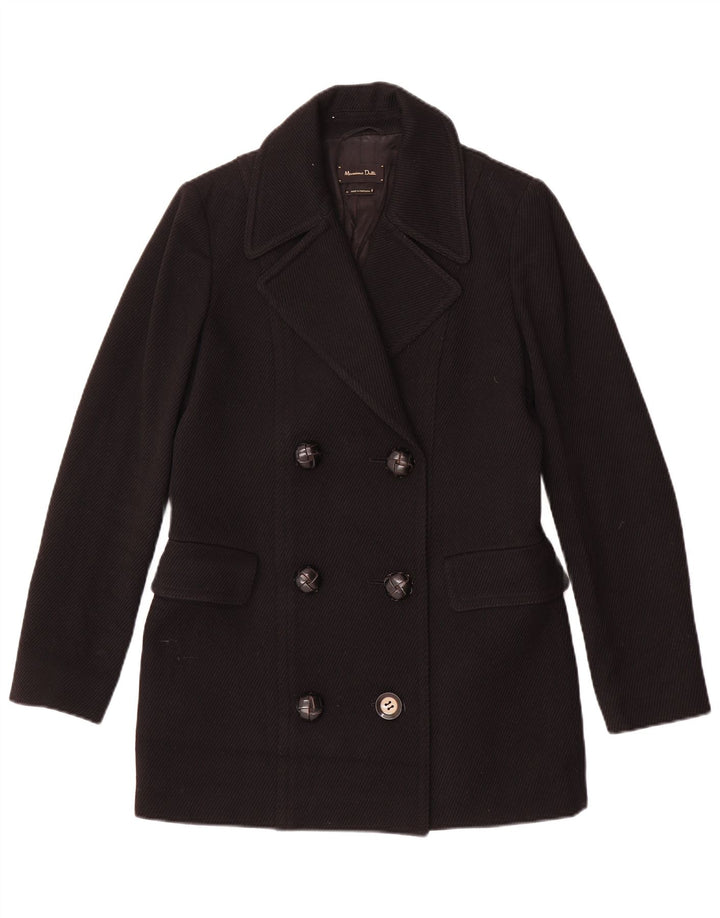 Casaco feminino Massimo Dutti com peito duplo UE 38 pequeno lã preta