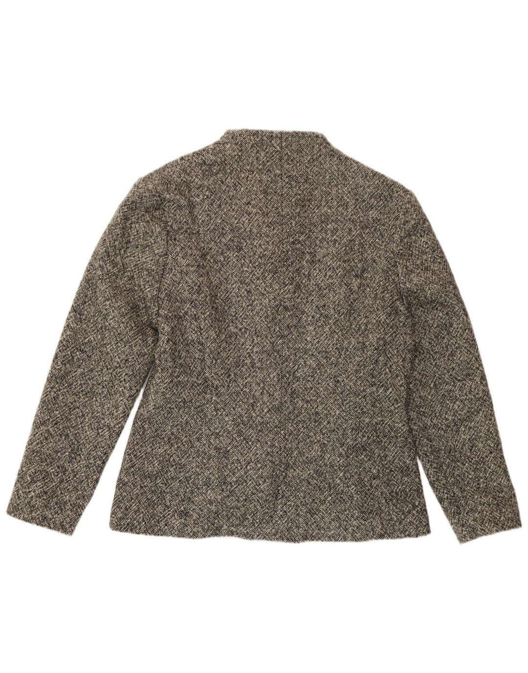 Jaqueta blazer vintage feminina com 3 botões Reino Unido 12 cinza médio manchado