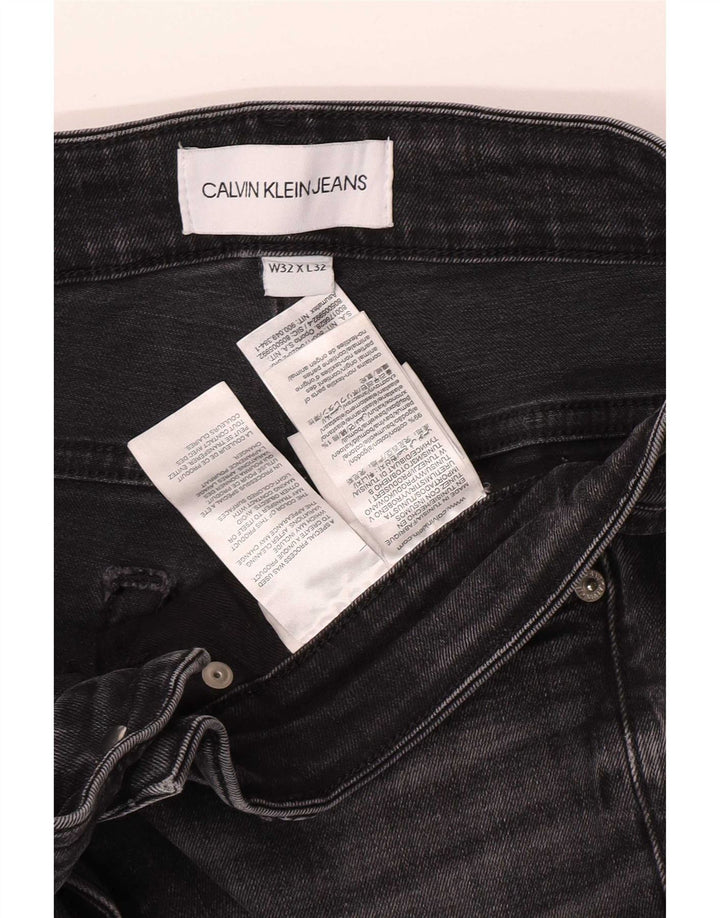Calvin Klein Masculino Slim Jeans W32 L32 Cinza Algodão