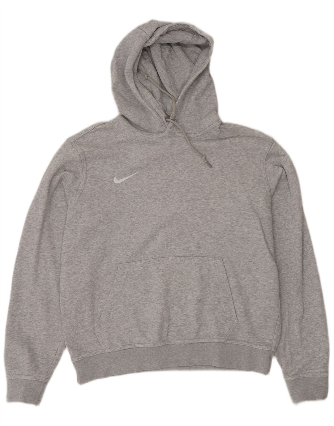 Moletom com capuz masculino Nike médio cinza manchado de algodão