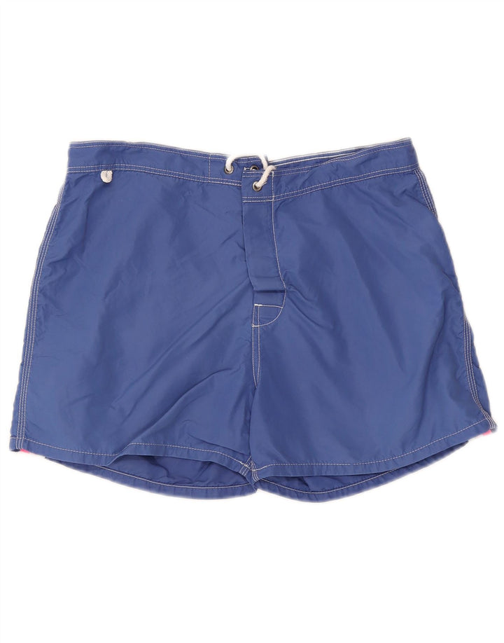 Shorts de natação masculino Sundek médio azul listrado nylon