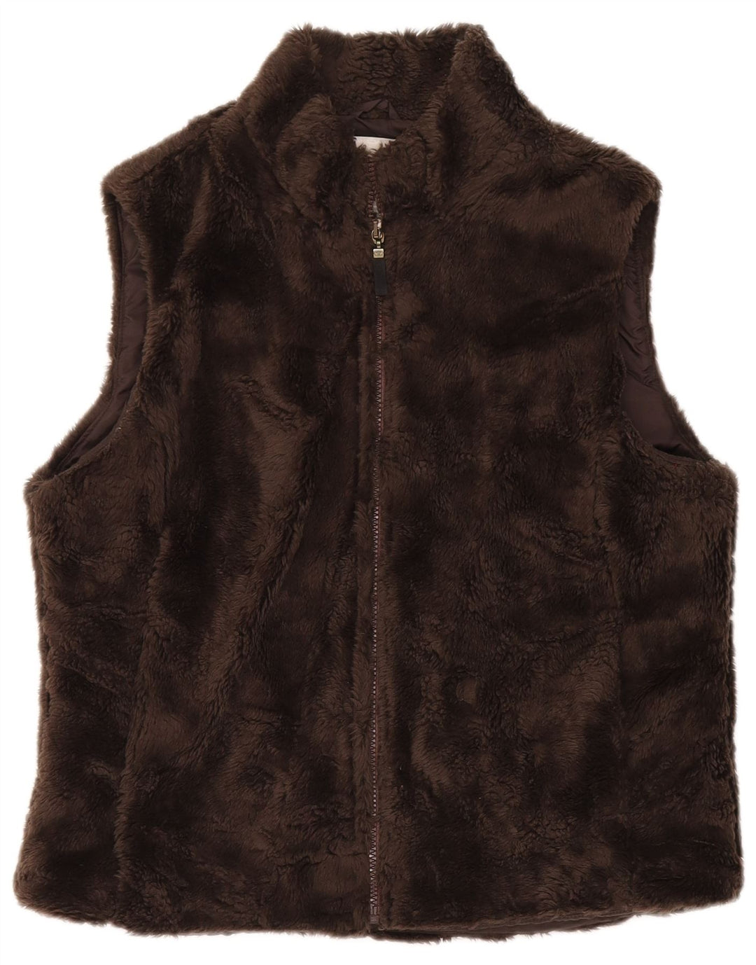 Tom Tailor Feminino Sherpa Gilet UK 18 XL Marrom Poliacrílico