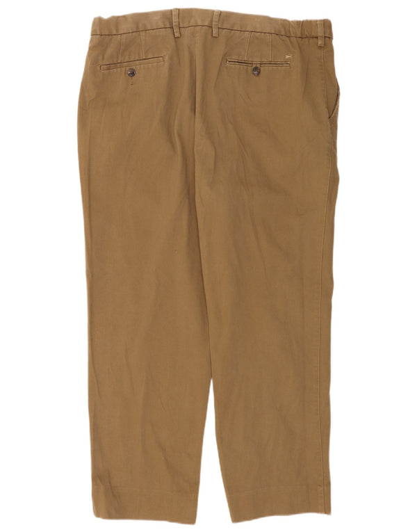 Calça chino reta masculina Marks & Spencer Blue Harbor W40 L28 marrom