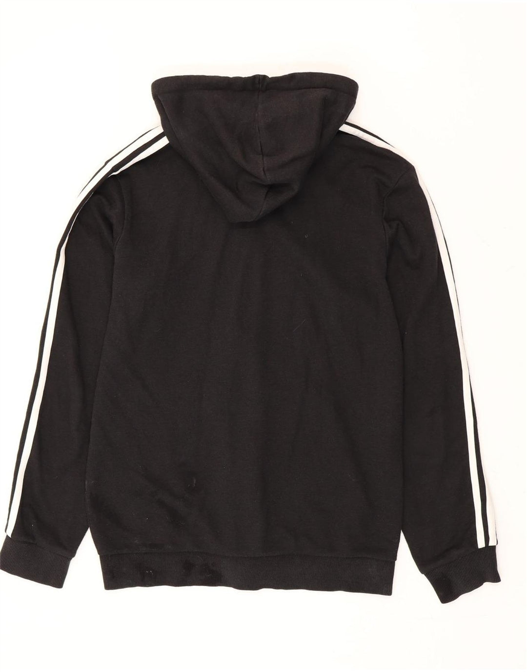 Adidas masculino zip moletom com capuz médio algodão preto