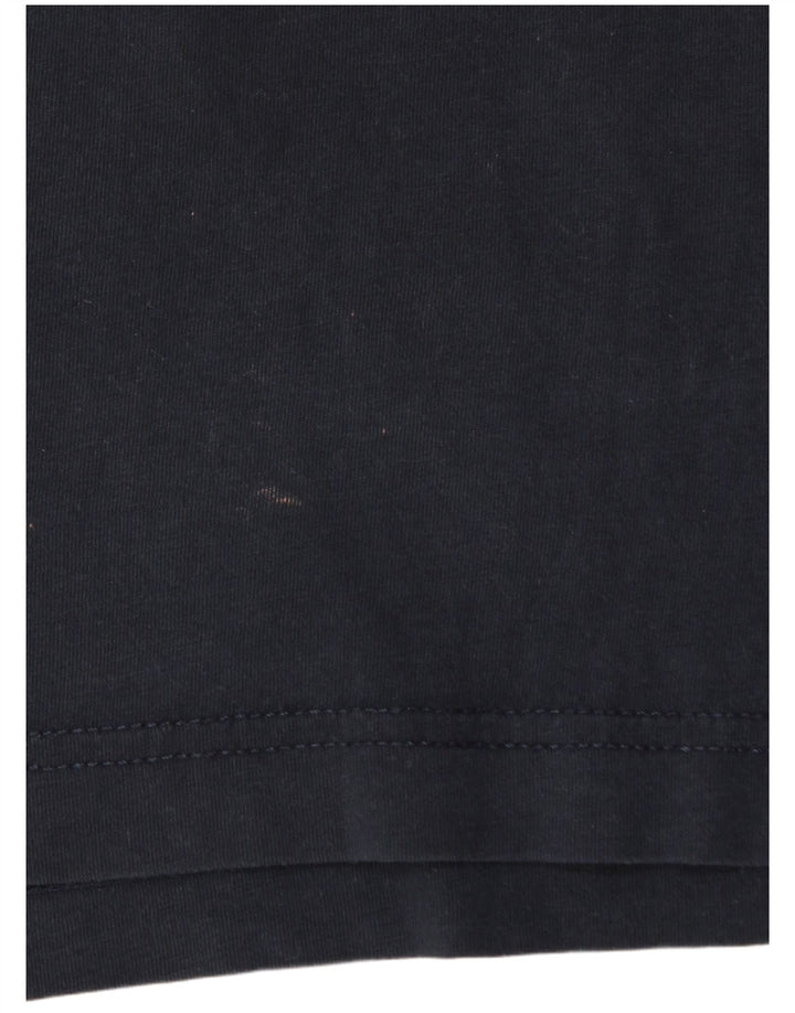 Tommy Hilfiger Camiseta masculina gráfica Top médio algodão azul marinho