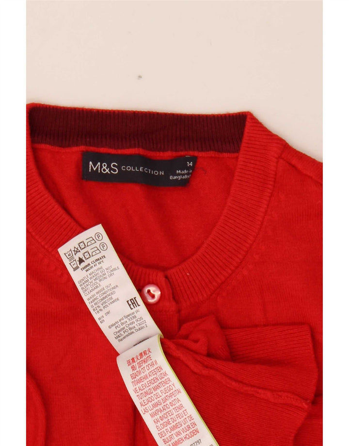 Suéter cardigã feminino Marks & Spencer UK 14 viscose vermelha média