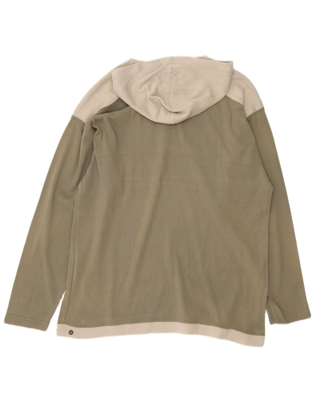NORTH SAILS Top masculino com capuz e zíper e manga comprida em bloco colorido verde médio