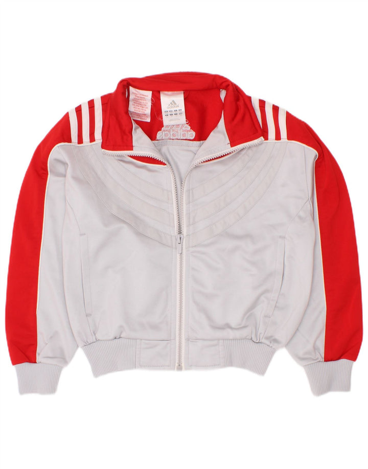 Jaqueta Adidas Boys Graphic Tracksuit Top 5-6 Anos Cinza Colorblock
