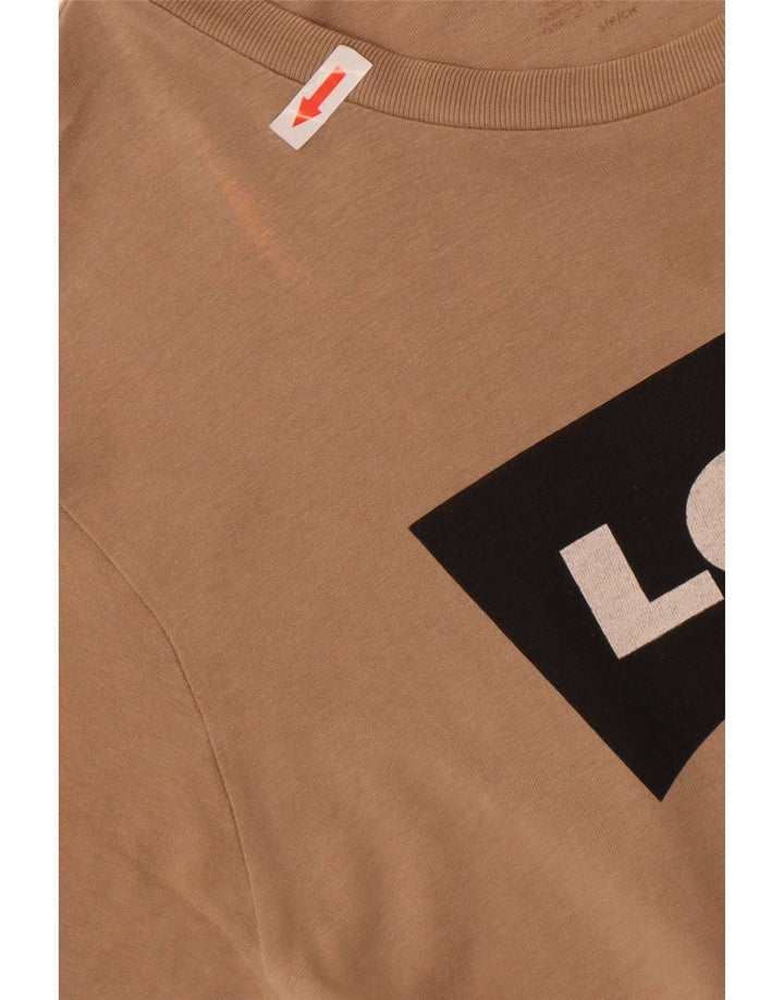 Camiseta gráfica masculina Levi's Top pequeno algodão marrom