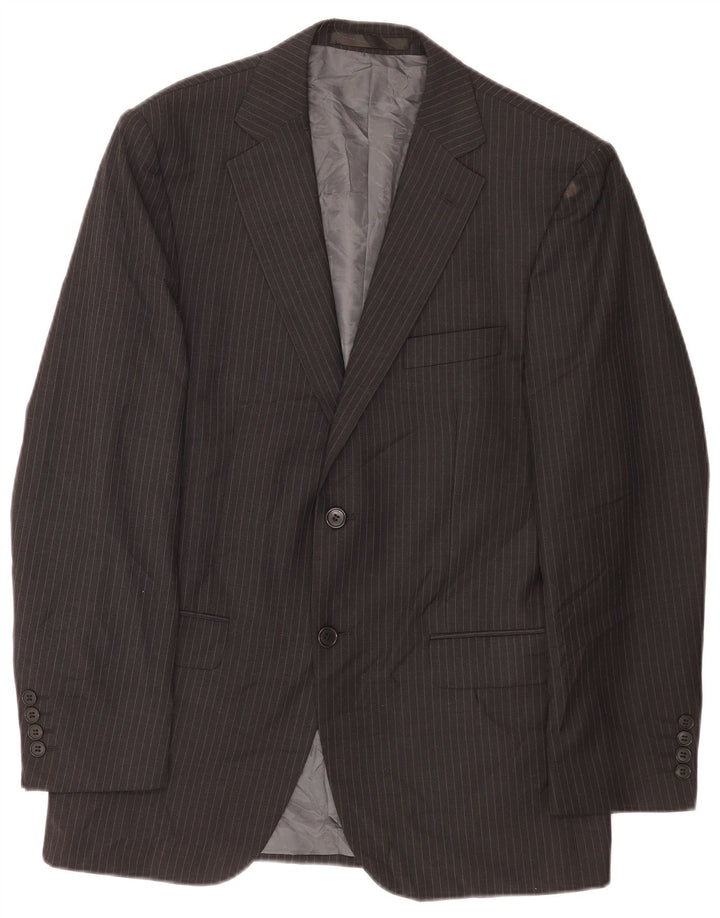 Jaqueta Blazer Masculina Marks & Spencer Tailored Fit Reino Unido 38 Risca de Giz Cinza Médio