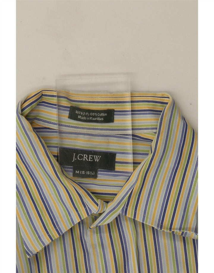 Camisa masculina J. Crew tamanho 15 1/2 algodão listrado multicolorido médio