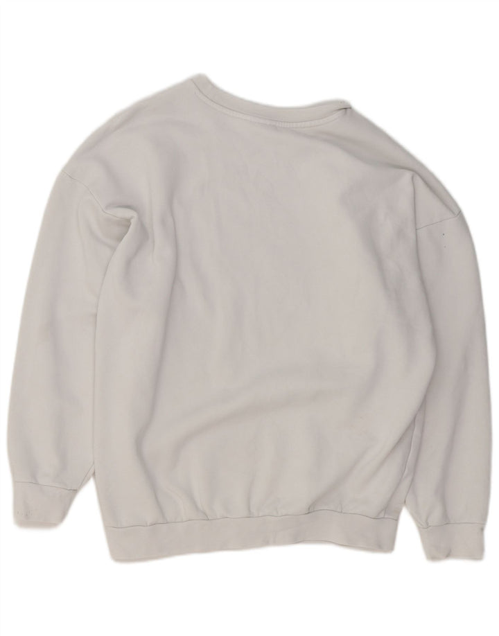 Adidas feminino oversized moletom jumper reino unido 14 médio algodão branco