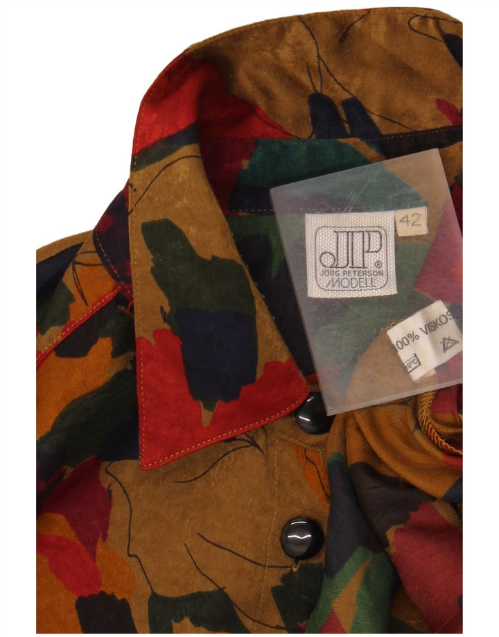 Blusa feminina JORG PETERSON EU 42 grande floral multicolorida