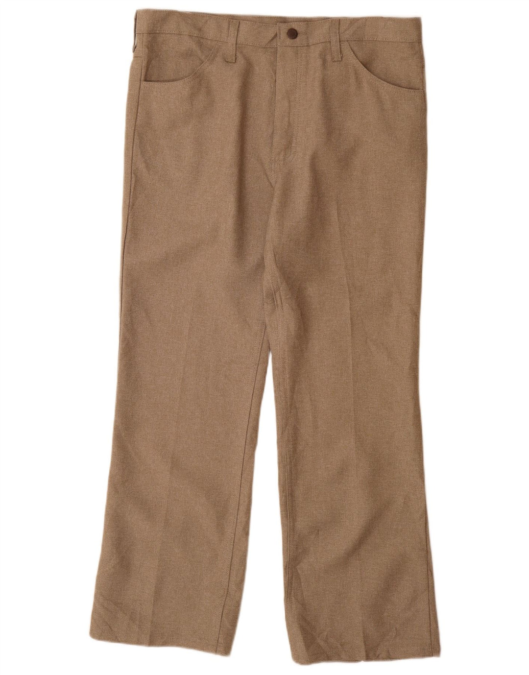 Wrangler Calça masculina reta casual W36 L29 poliéster bege
