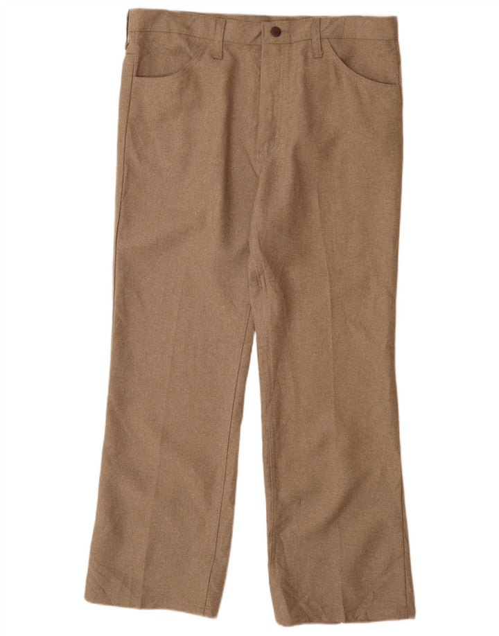 Wrangler Calça masculina reta casual W36 L29 poliéster bege
