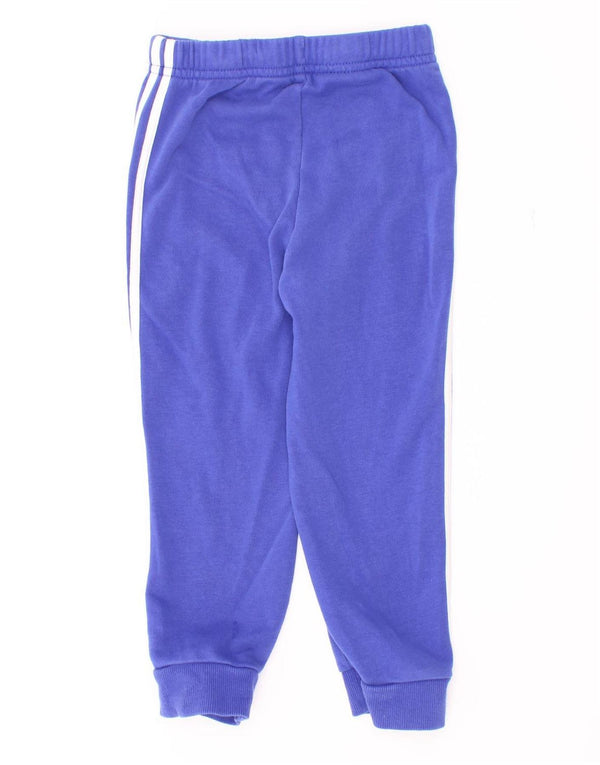 Adidas meninos calças de treino joggers 2-3 anos azul algodão