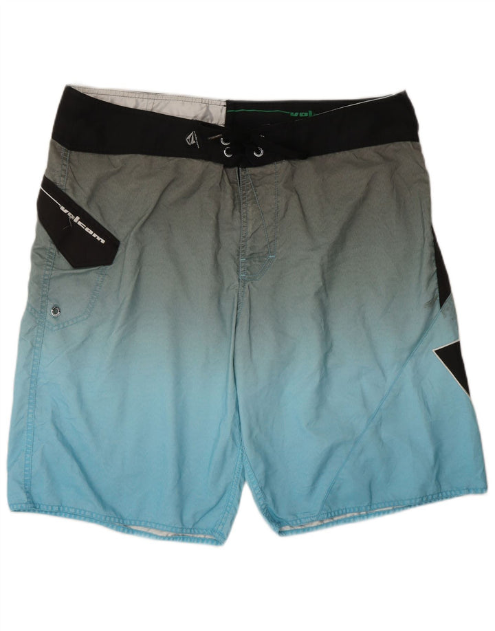 Shorts de natação masculino gráfico VOLCOM XL azul Colourblock poliéster
