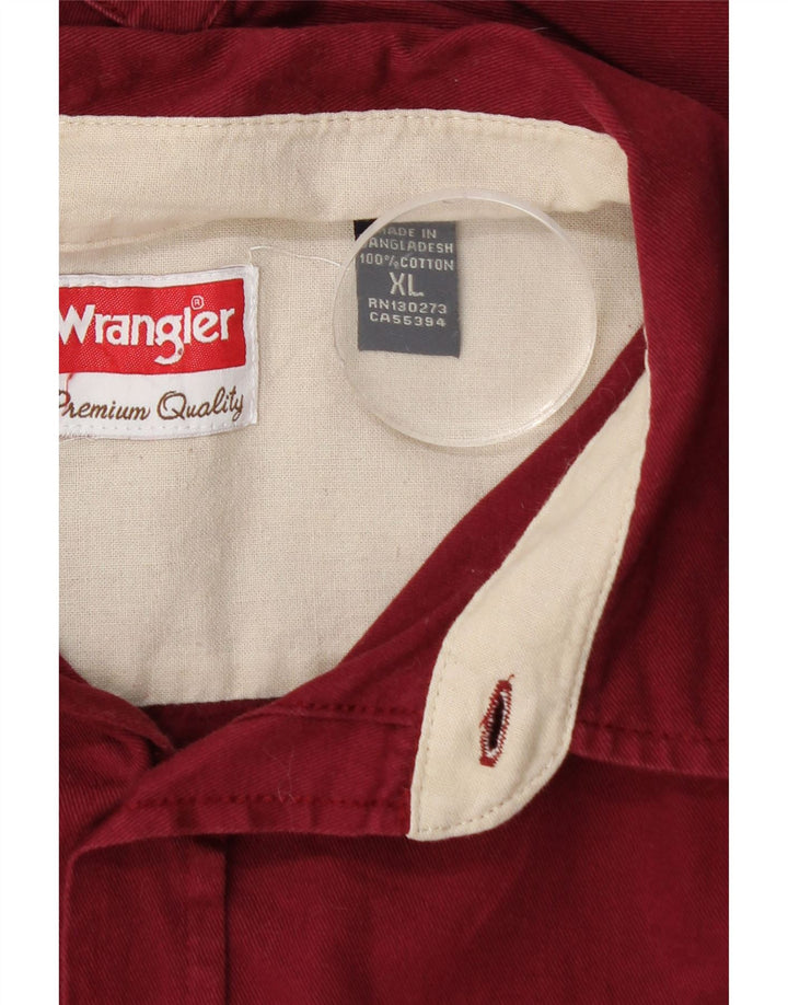 Camisa masculina Wrangler XL algodão Borgonha