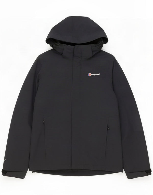 Berghaus Jaqueta de chuva feminina com capuz Reino Unido 8 pequena poliamida preta