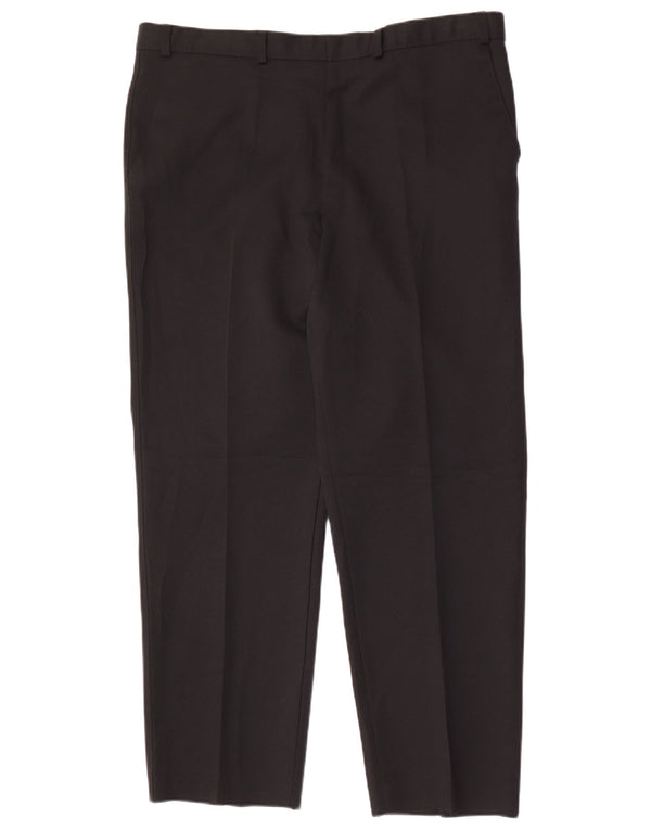 Calça chino reta masculina Marks & Spencer W38 L29 poliéster preto