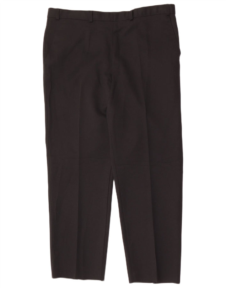 Calça chino reta masculina Marks & Spencer W38 L29 poliéster preto