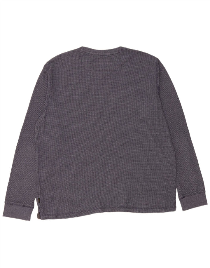 LEE Mens Regular Fit Top Manga Longa XL Azul Marinho Algodão