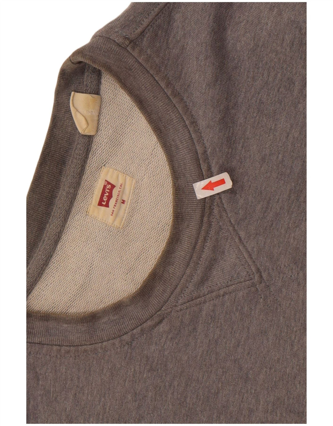Levi's Moletom Masculino Jumper Médio Cinza Algodão