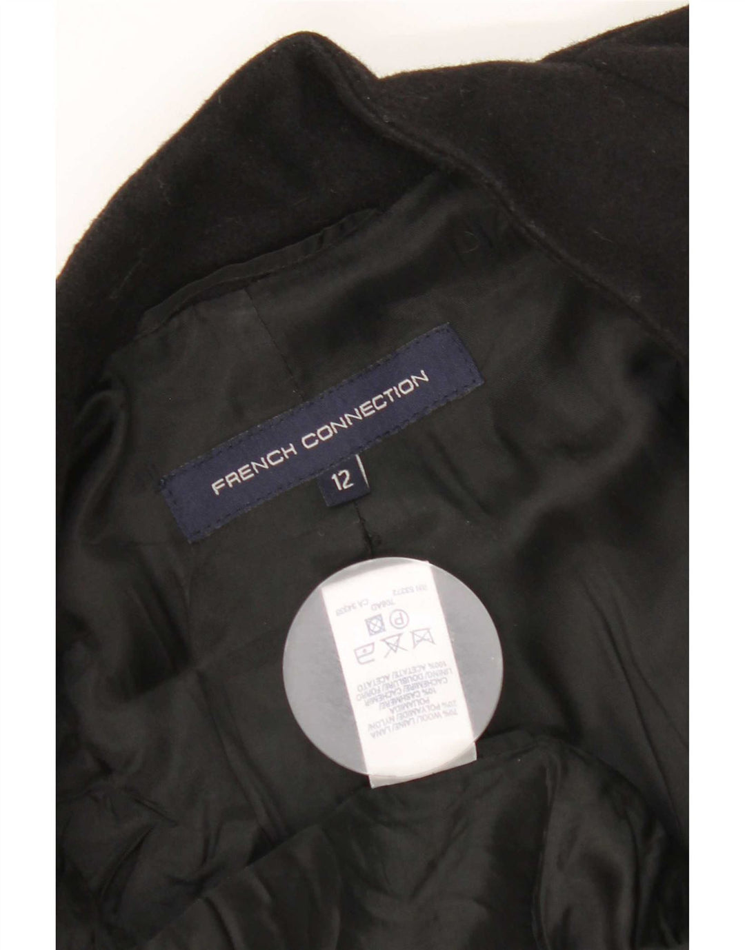 Sobretudo feminino oversized French Connection UK 12 lã preta média