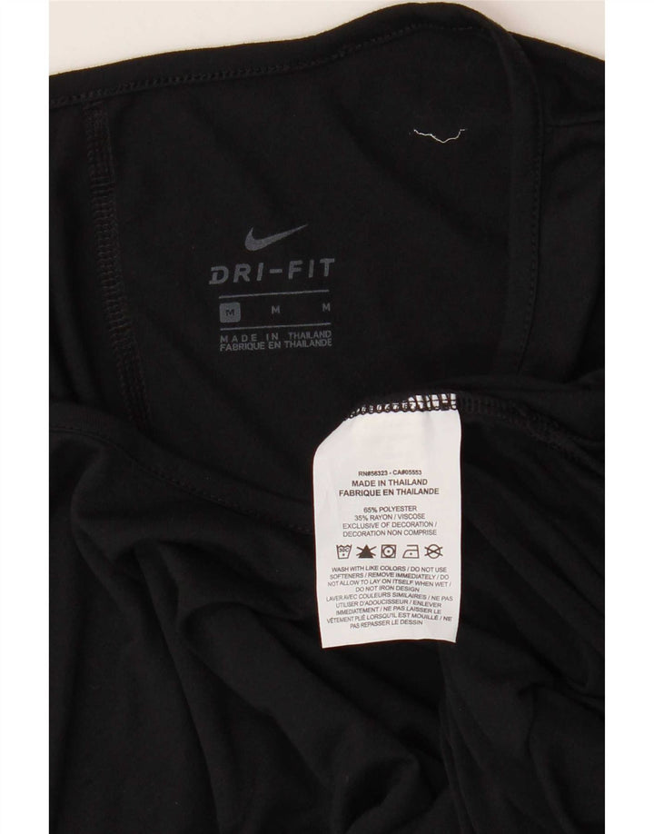 Camiseta feminina Nike Dri Fit Oversized Top UK 14 Médio Preto Poliéster