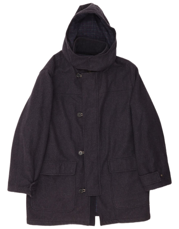 Jaqueta Parka masculina com capuz Marina Yachting IT 52 XL lã azul marinho