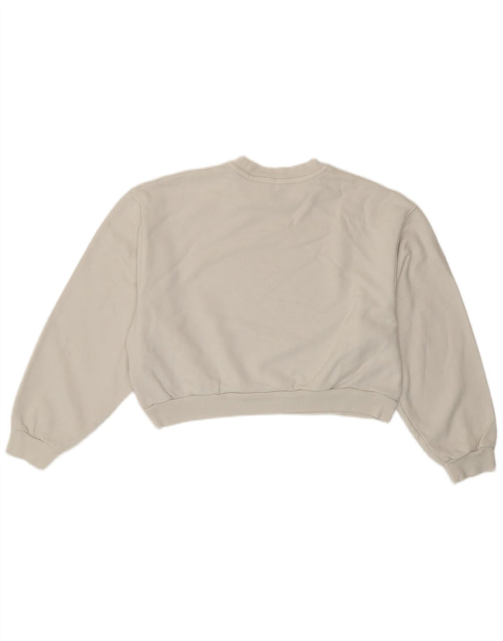 Moletom feminino Levi's Crop Graphic Oversized Jumper UK 10 Pequeno Branco