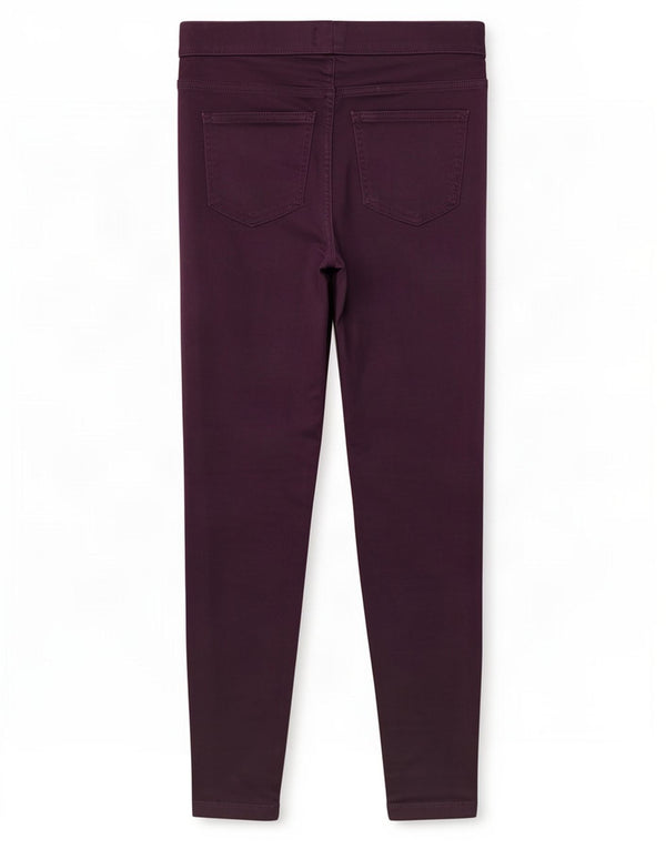 Calça jeans feminina Marks & Spencer UK 8 pequena W27 L26 algodão roxo
