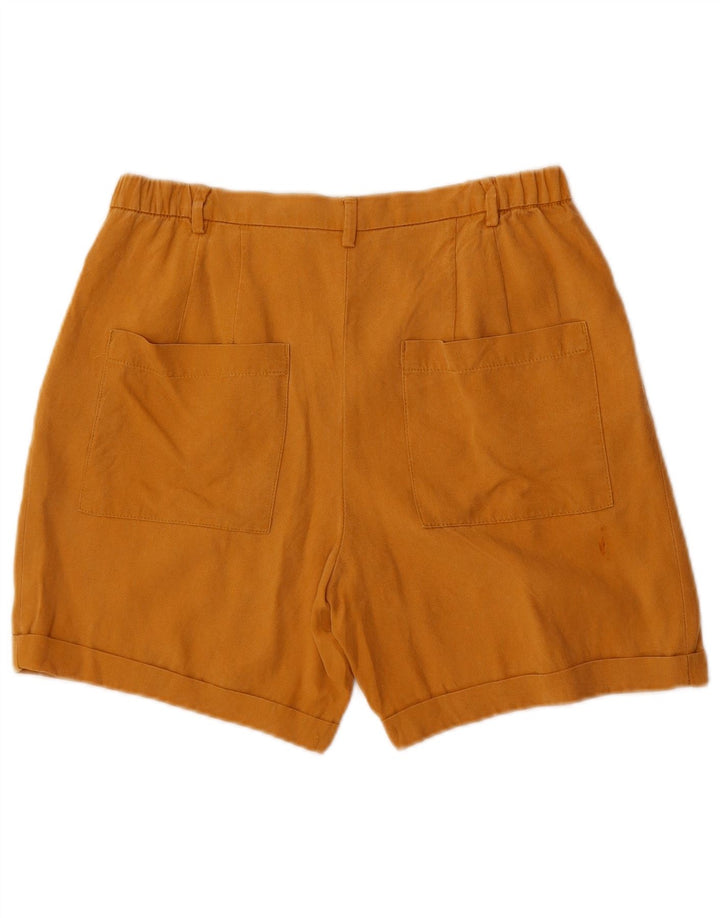 Zara Shorts Chino Feminino Plissado Pequeno W26 Marrom