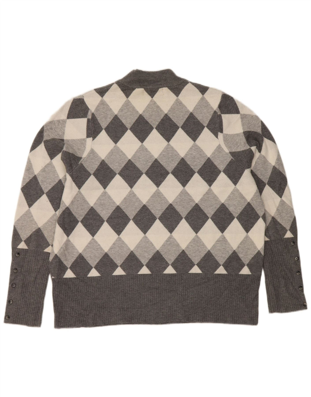 Suéter feminino Marks & Spencer com gola tartaruga Reino Unido 22 3XL cinza