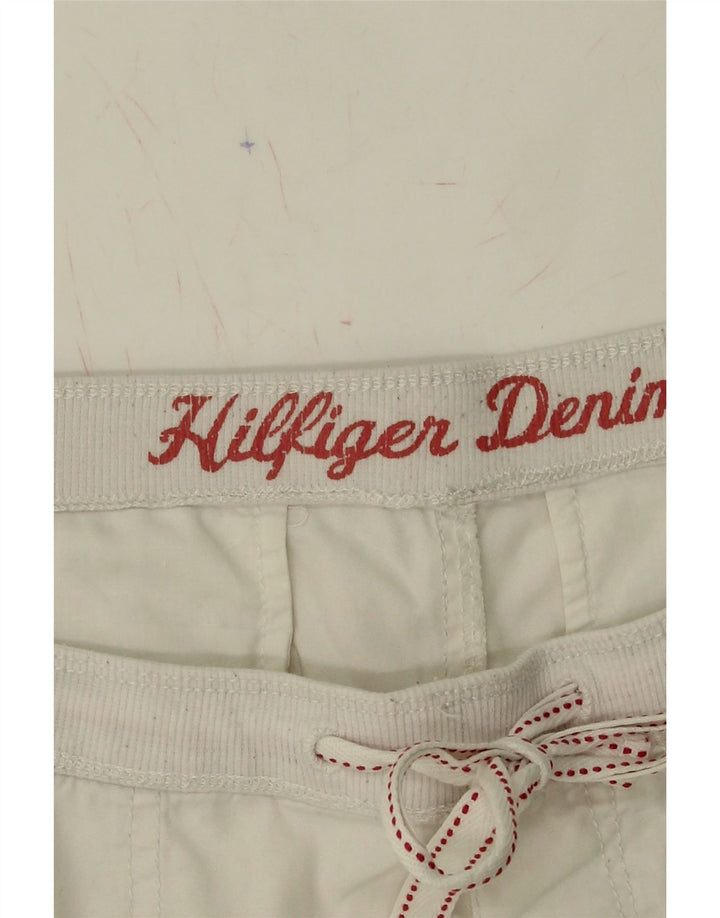 TOMMY HILFIGER Womens Straight Chino Trousers W34 L32  White Cotton Vintage Tommy Hilfiger and Second-Hand Tommy Hilfiger from Messina Hembry 