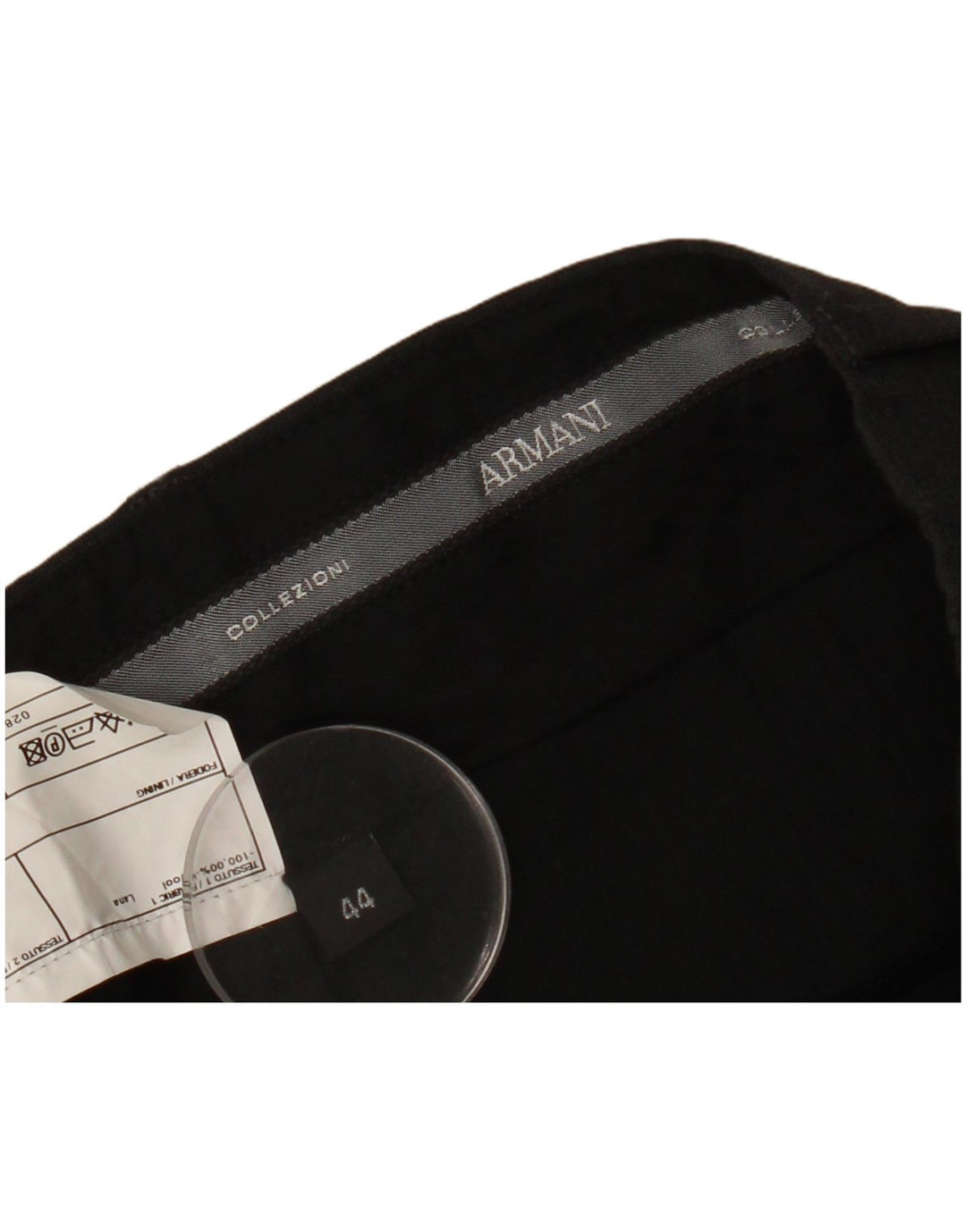 ARMANI Calça Chino Masculina Reta IT 44 XS W29 L30 Lã Cinza