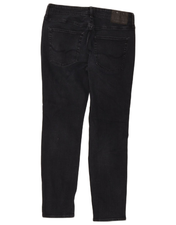 Jack & Jones Mens Liam Distressed Jeans Skinny W33 L30 Azul Marinho Algodão