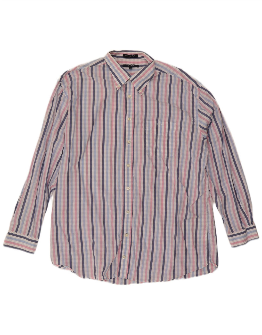 Gant Camisa masculina regular fit 2XL algodão xadrez multicolorido