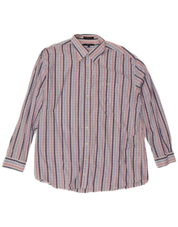 Gant Camisa masculina regular fit 2XL algodão xadrez multicolorido