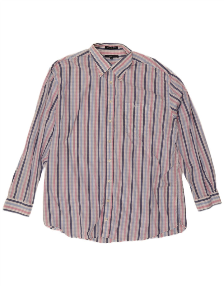 Gant Camisa masculina regular fit 2XL algodão xadrez multicolorido