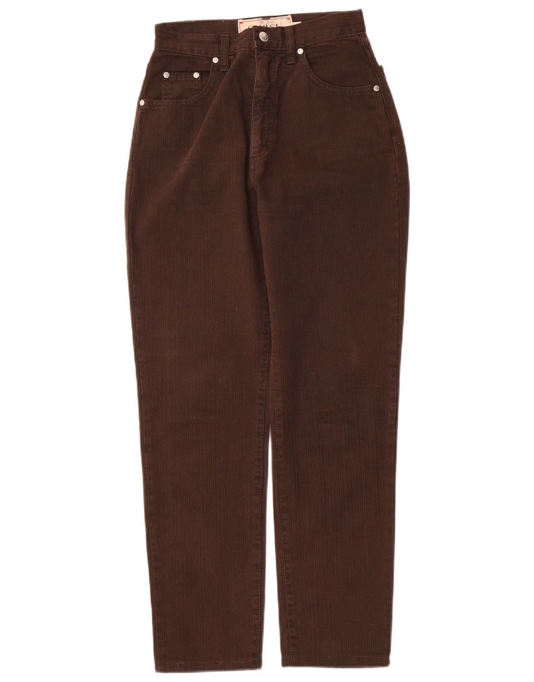 Calça casual feminina SWISH cônica W27 L27 algodão marrom