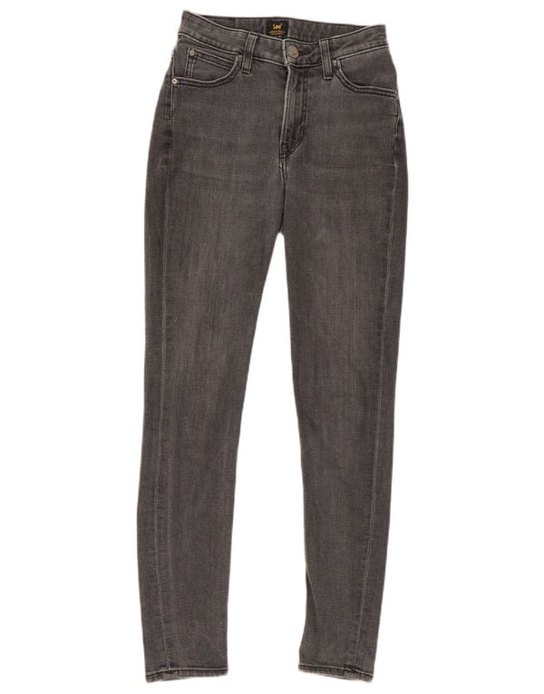 Lee Womens Ivy Skinny Jeans W26 L31 Algodão Cinza