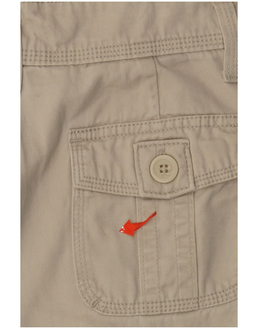 Shorts cargo feminino LEE US 6 médio W28 algodão bege
